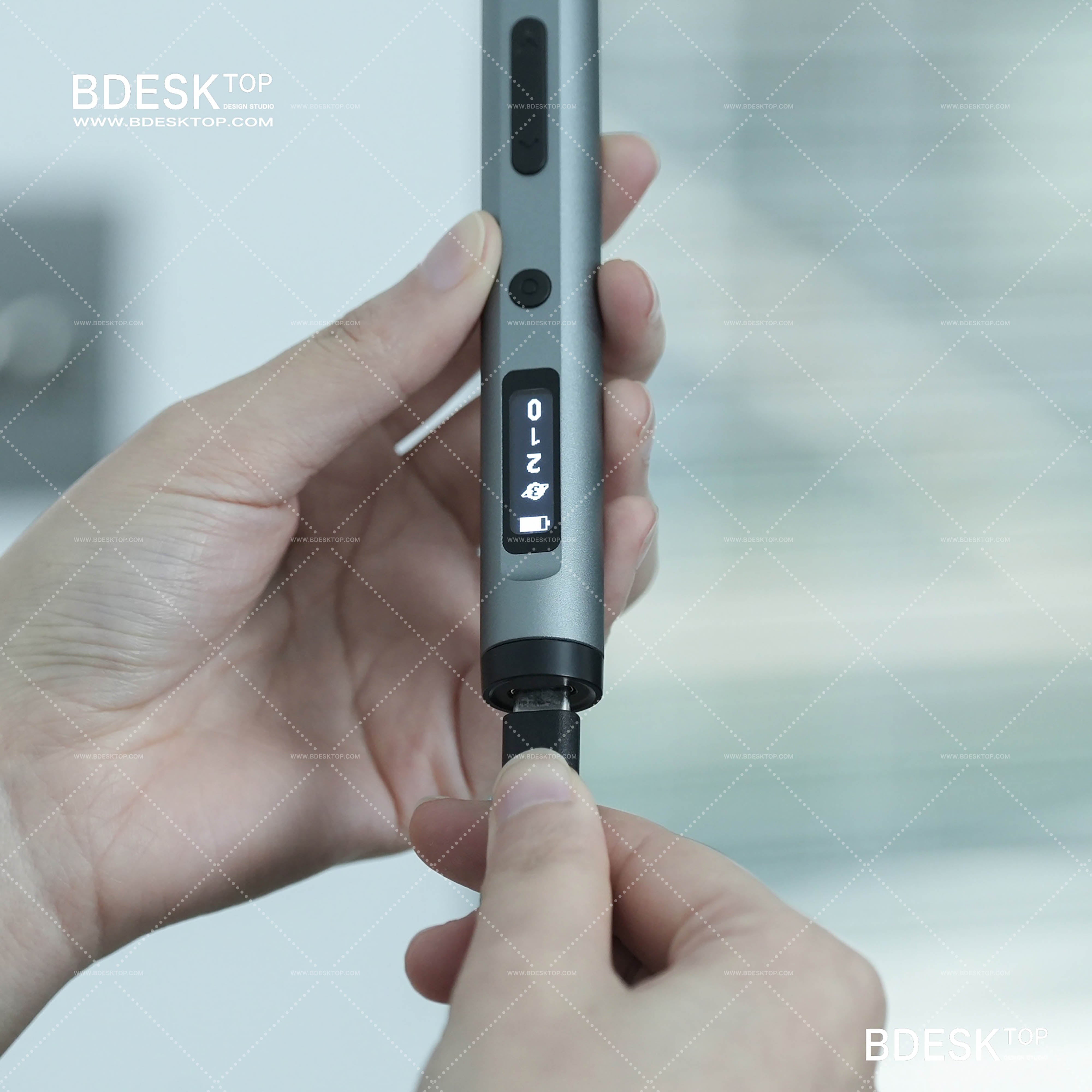 Bdesktop 62 in 1 Precision Kit, Mini Electric Screwdriver with OLED Display, 60 Bits, Rechargeable, 3 Torque Settings