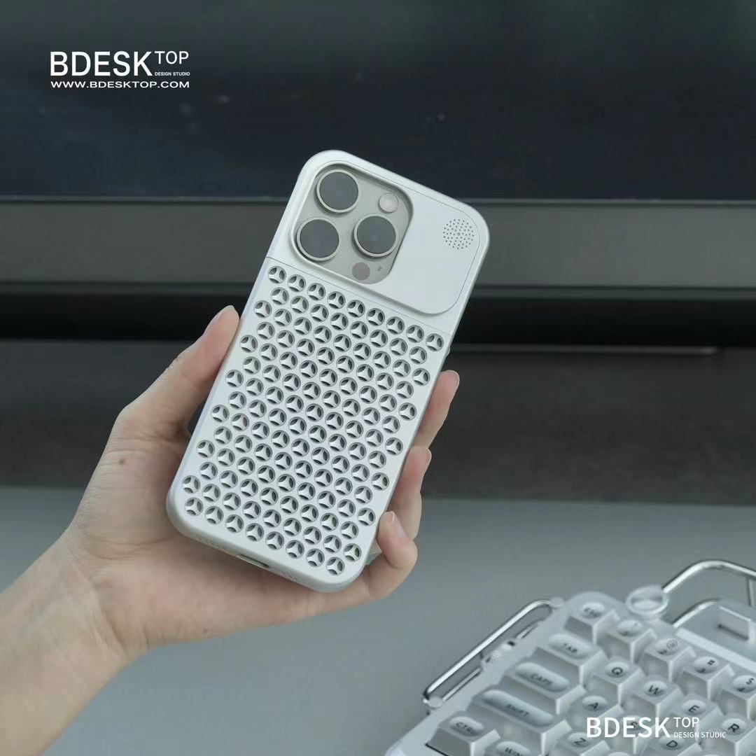 Bdesktop Aromatherapy Phone Case For iphone,Aluminum Alloy Anti-fall Heat Dissipation Bezel Slim Phone Case