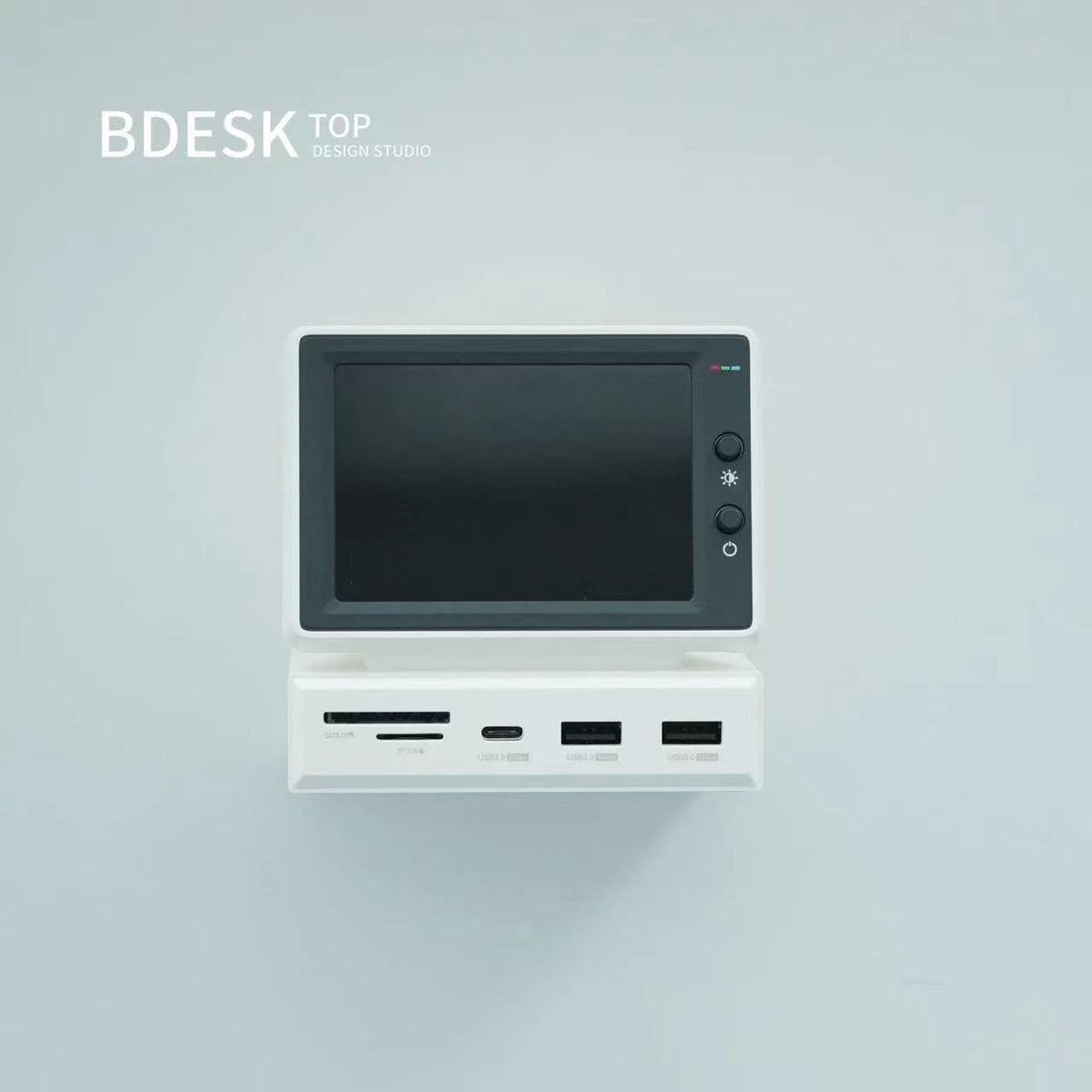 Bdesktop Mini Computer Secondary Screen Desktop Expansion Dock with Monitoring Small Screen for Displaying Mainframe Temperatures