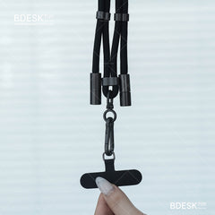 Bdesktop Mobile Phone Lanyard With Anti-Drop Function, Adjustable And Retractable Charging Cable And Data Cable