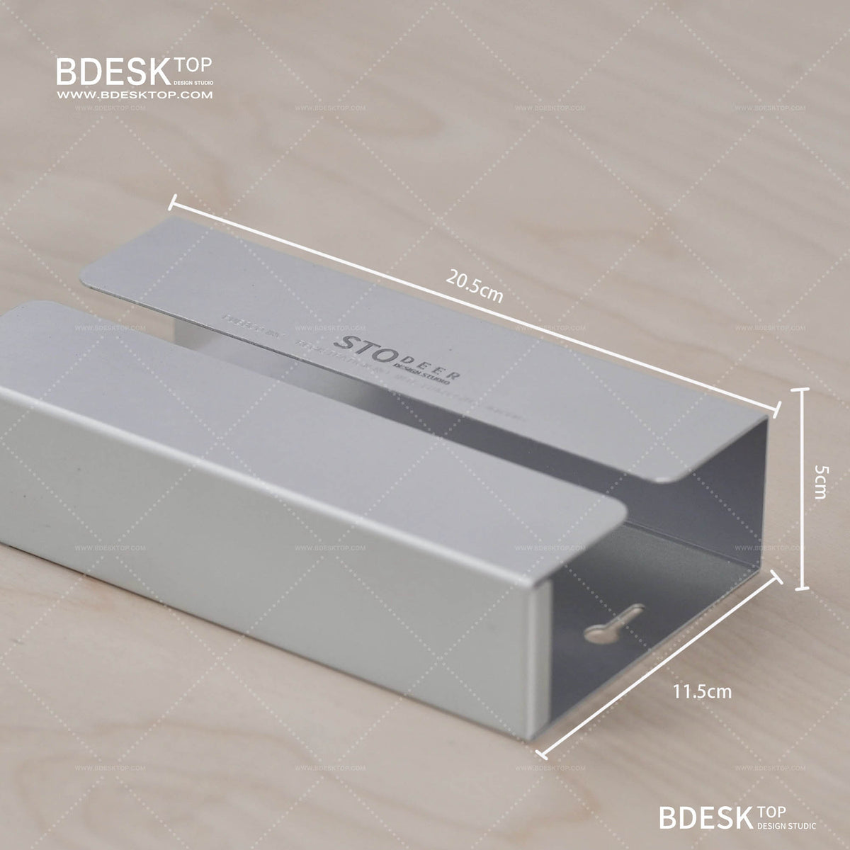 Bdesktop Rectangular Aluminum Tissue Box: Wall-Mountable Hole-Free Paper Towel Holder