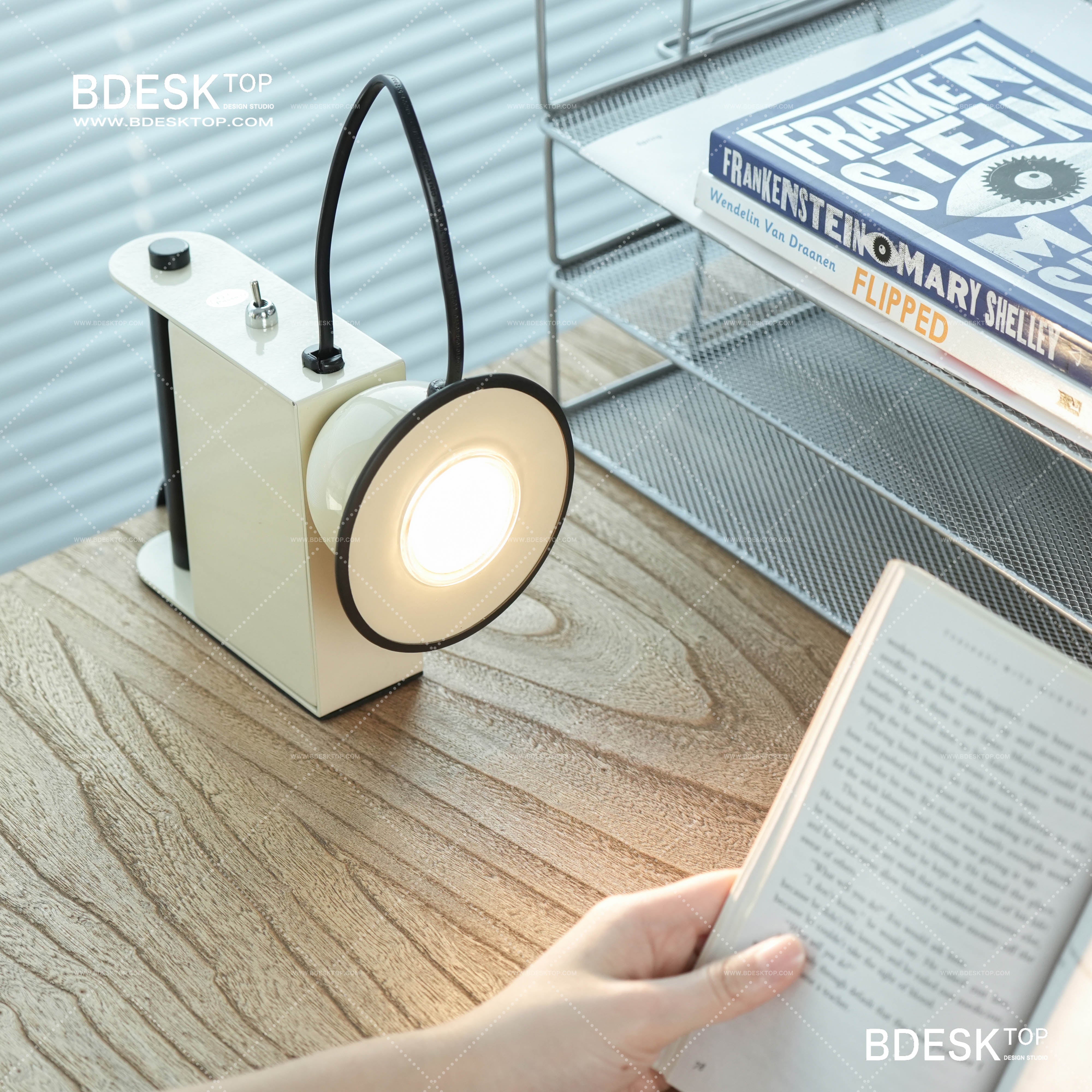 Bdesktop Designer Retro Bedroom Table Lamp, Adjustable Lamp Head Table Lamp