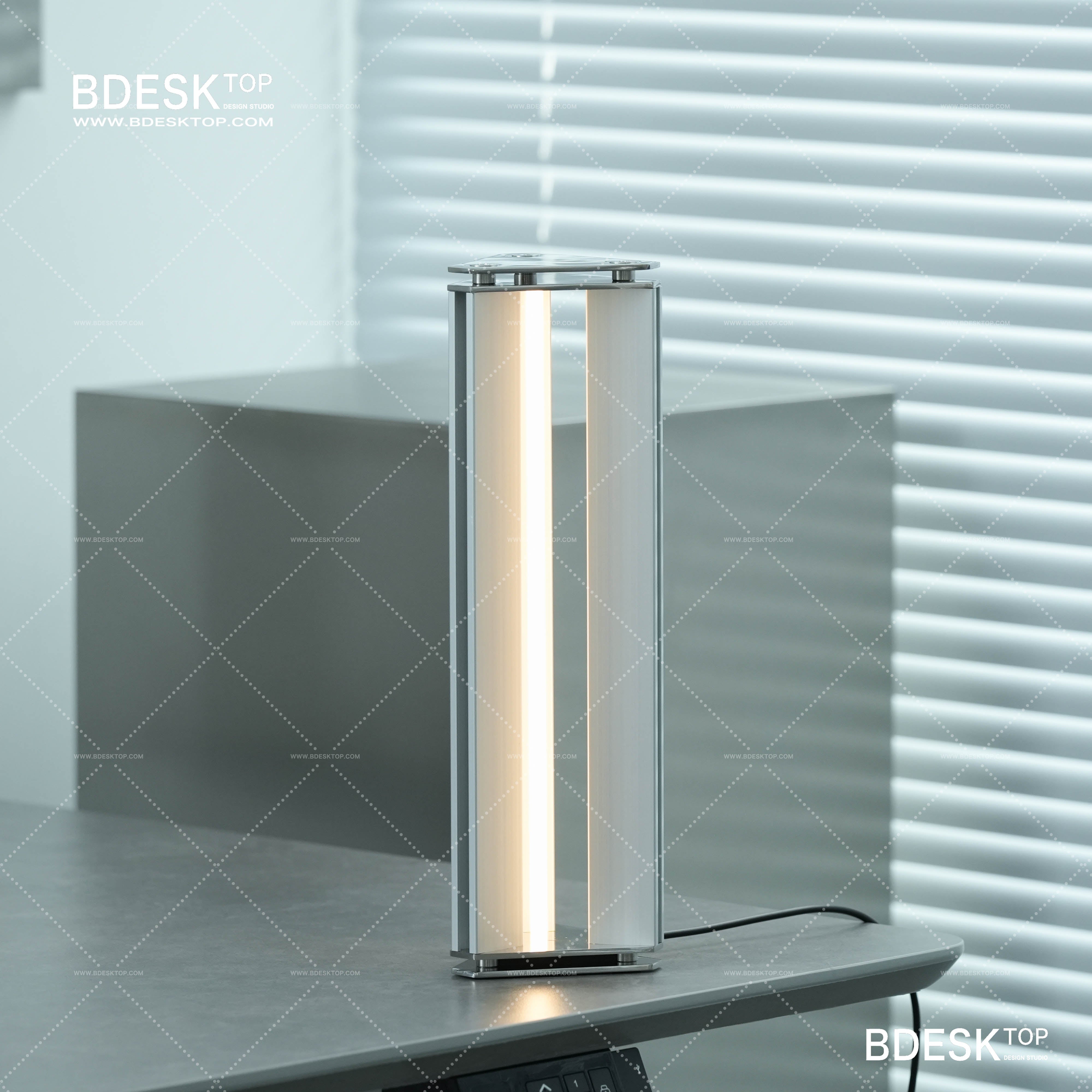 Bdesktop Minimalist Modern Metal Ambient Light, Designer Style Metal Lamp