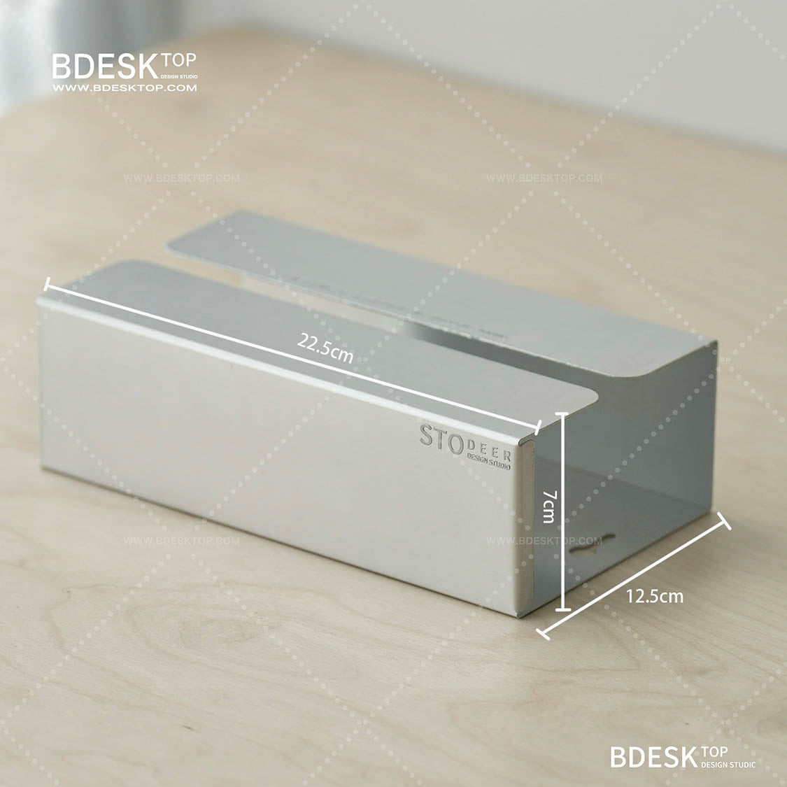 Bdesktop Rectangular Aluminum Tissue Box: Wall-Mountable Hole-Free Paper Towel Holder