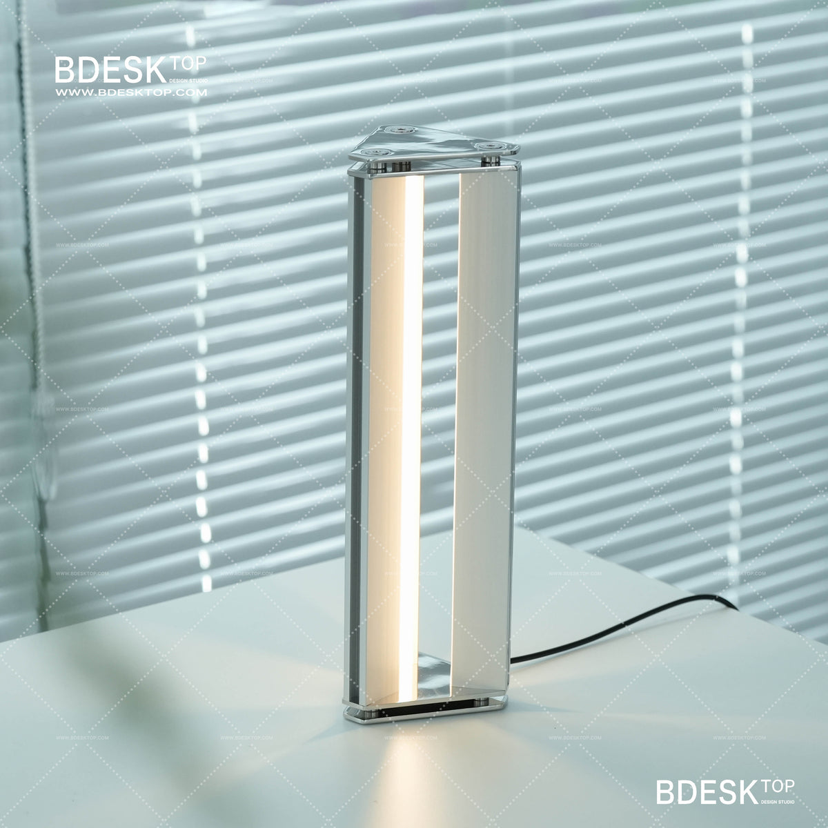 Bdesktop Minimalist Modern Metal Ambient Light, Designer Style Metal Lamp