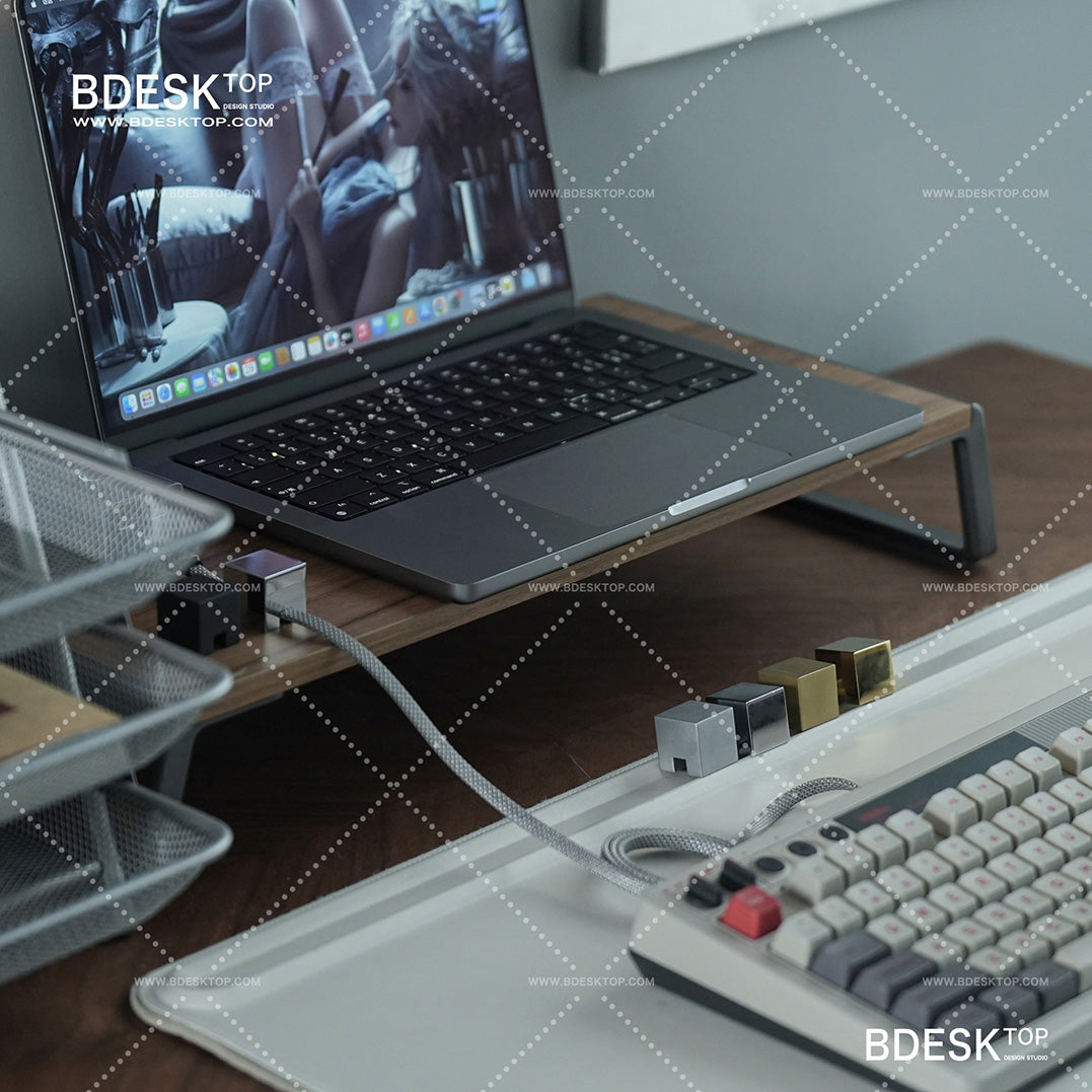 Bdesktop Stainless Steel Cable Organizer, Desk & Bedside Cable Holder, Charging Data Line Management