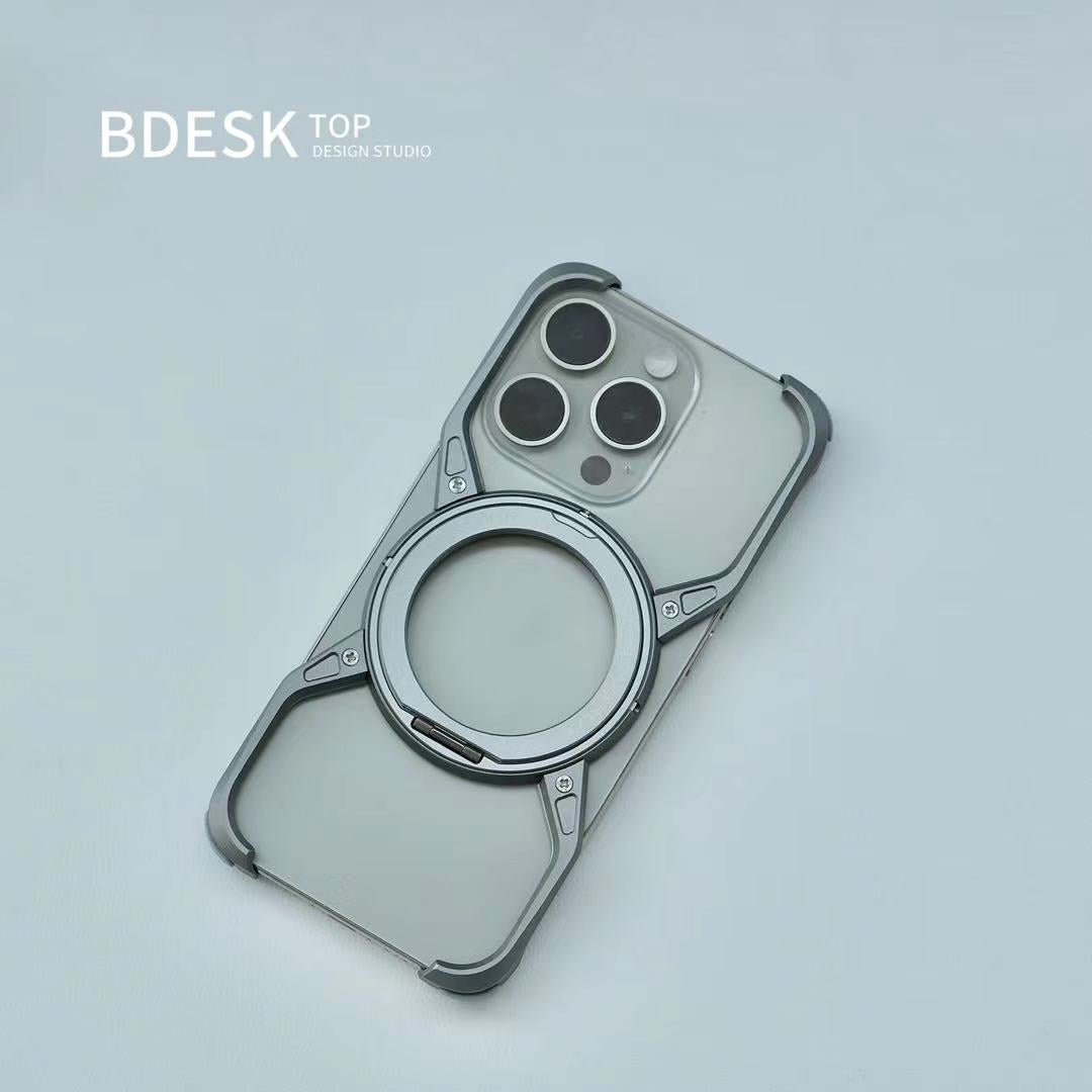 Bdesktop Aluminum Alloy Magnetic Phone Stand with Heat Dissipation and Anti-drop Protection for iPhone