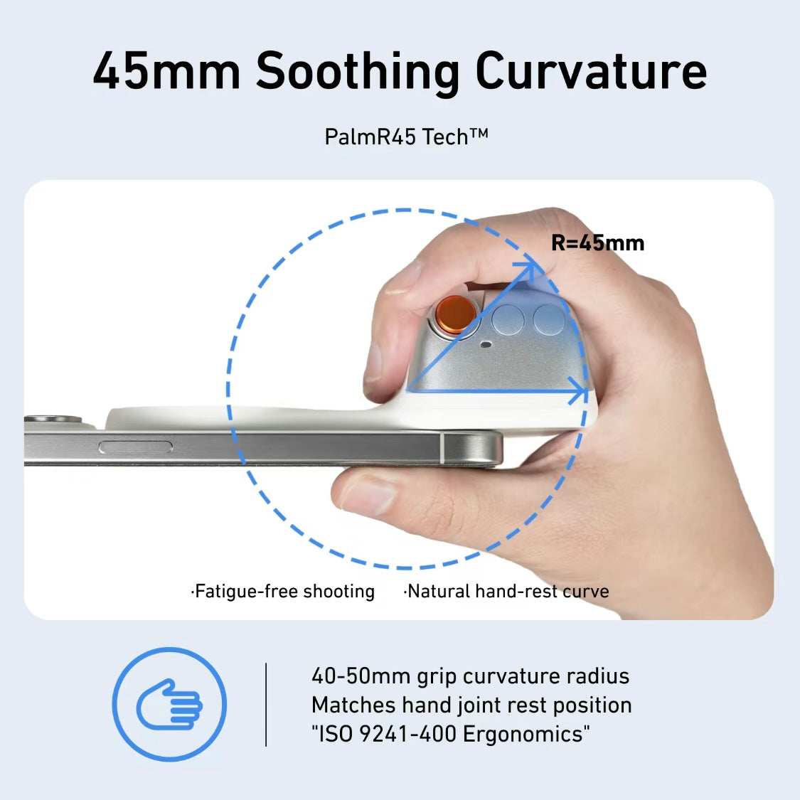 Bdesktop Magnetic Camera Grip with Wireless Shutter – Perfect for iPhone, Android & Vlogging