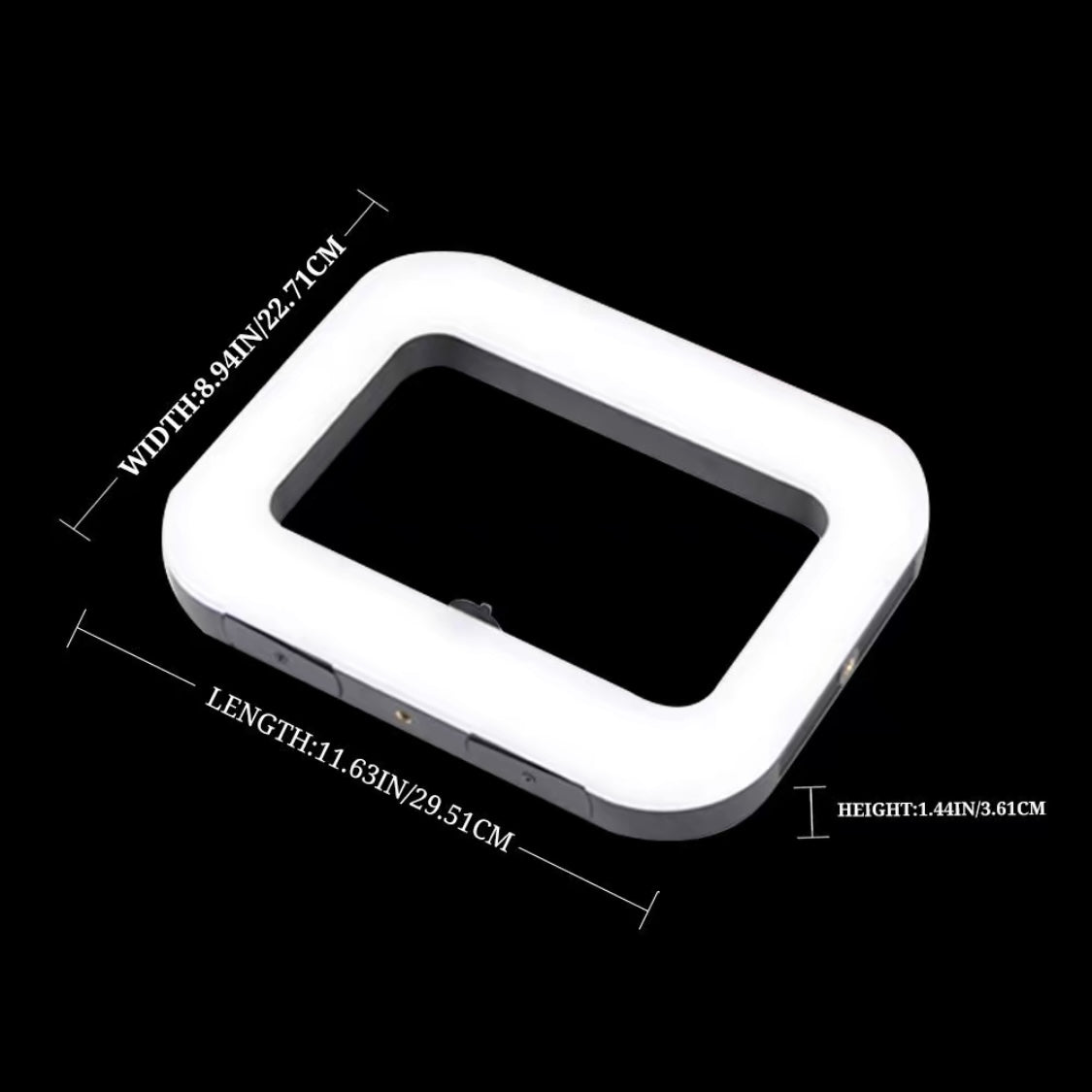 Bdesktop USB Rechargeable Selfie Ring LED Ring Light, Clip-on Selfie Fill Light, Mobile Power Supply for Charging Other Devices, Tripod Light, Photography Flash,