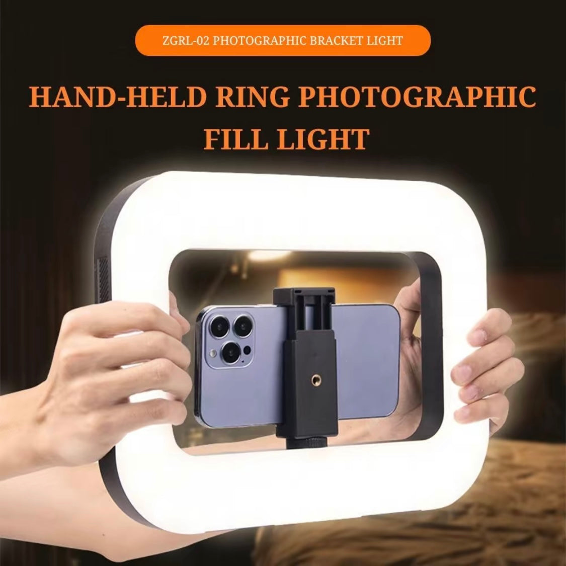 Bdesktop USB Rechargeable Selfie Ring LED Ring Light, Clip-on Selfie Fill Light, Mobile Power Supply for Charging Other Devices, Tripod Light, Photography Flash,