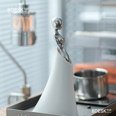 Bdesktop Arcta Blade 01 – Sculptural Fruit Knife with Stand, Artistic Peeler for Kitchen & Gifts