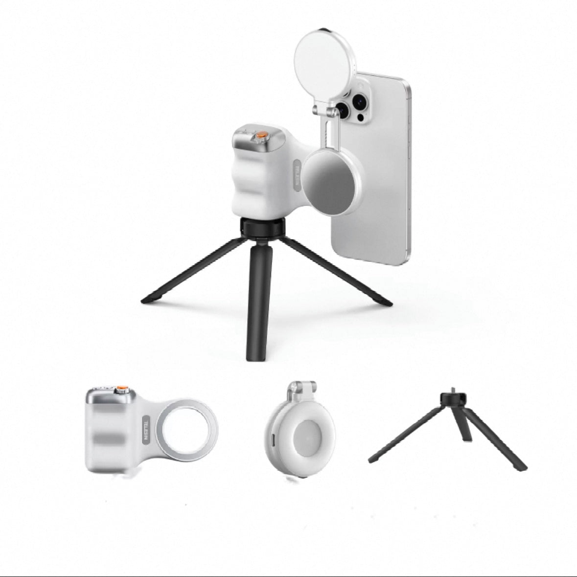 Bdesktop Magnetic Camera Grip with Wireless Shutter – Perfect for iPhone, Android & Vlogging