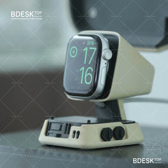 Bdesktop 3D-Printed Pyramid Smartwatch Charging Stand – Retro Industrial Desk Holder