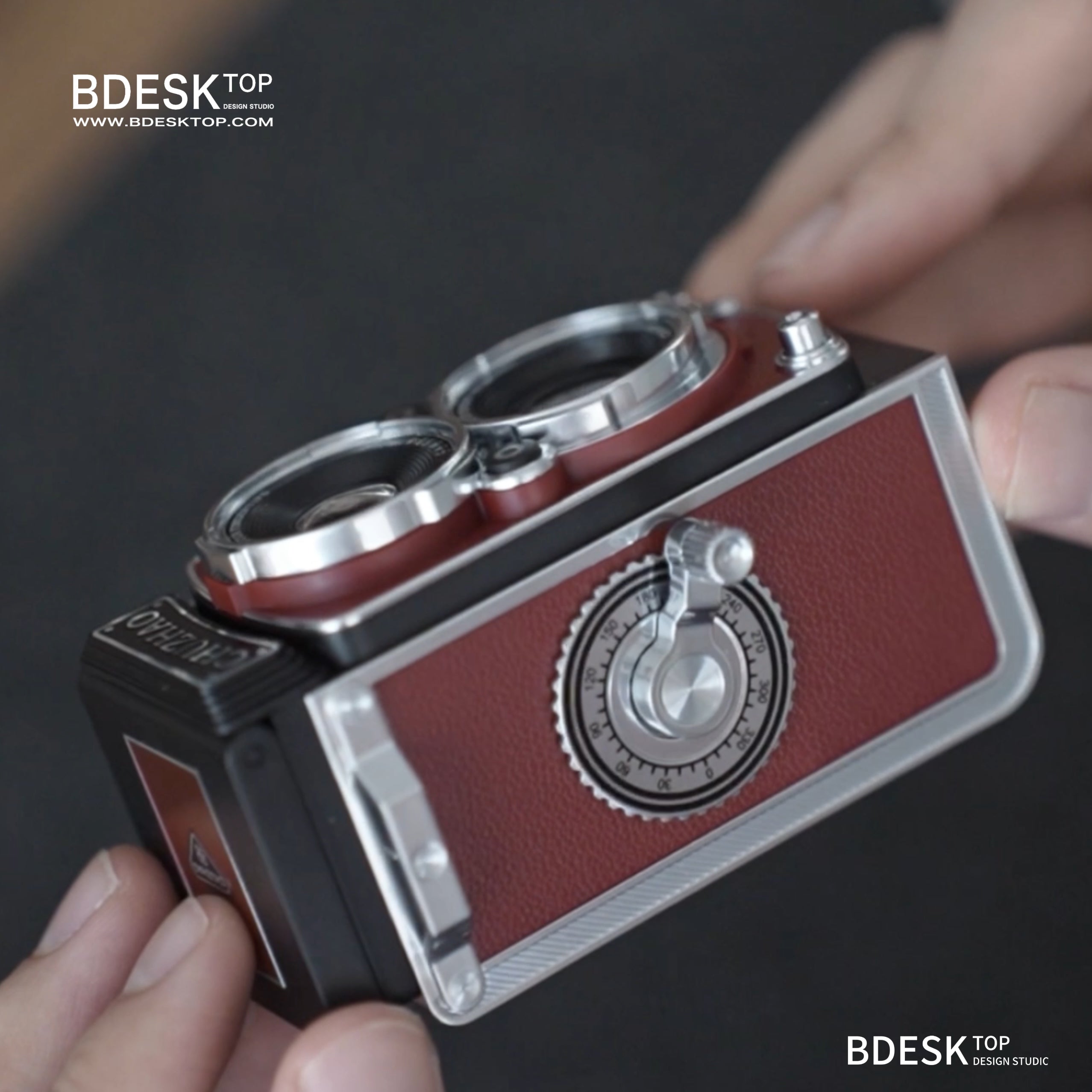 Bdesktop Retro Dual-Lens Digital Camera,Compact Travel & Selfie Camera