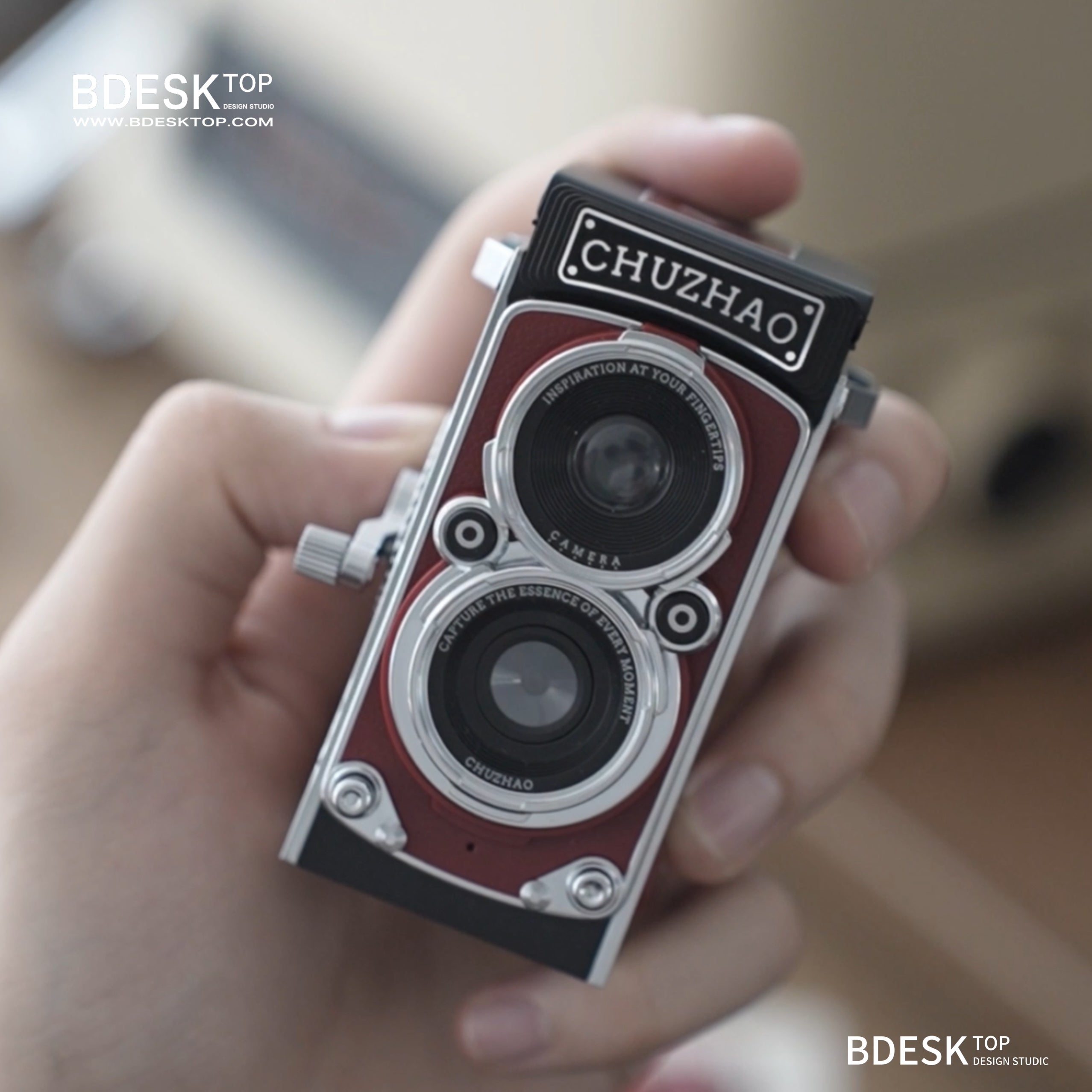 Bdesktop Retro Dual-Lens Digital Camera,Compact Travel & Selfie Camera