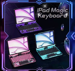 Bdesktop 360° Keyboard Case with RGB Backlight & Pencil Holder