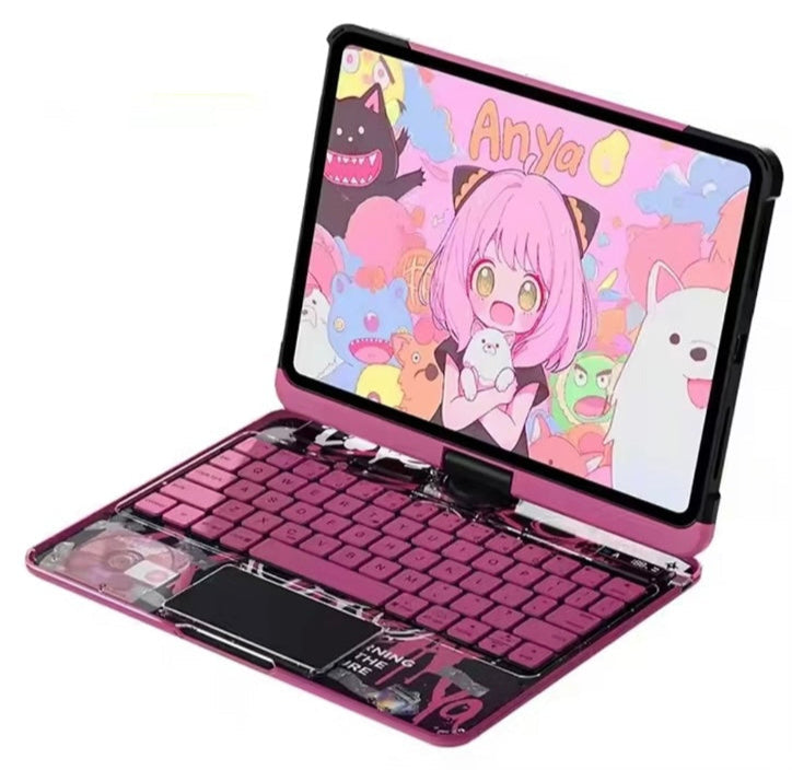 Bdesktop 360° Keyboard Case with RGB Backlight & Pencil Holder