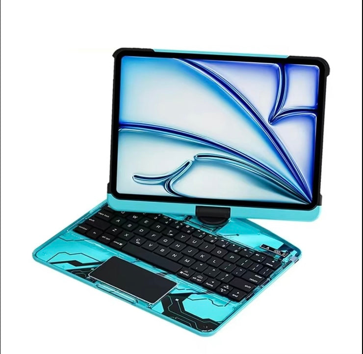 Bdesktop 360° Keyboard Case with RGB Backlight & Pencil Holder