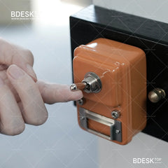 Bdesktop Retro Metal Wall Switch – Industrial Vintage Design with Label Tag