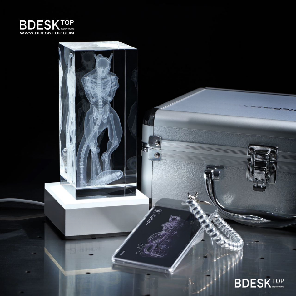 Bdesktop Crystal-Inspired RGB Lamp Base, Smart Metal Stand for Mood Lighting