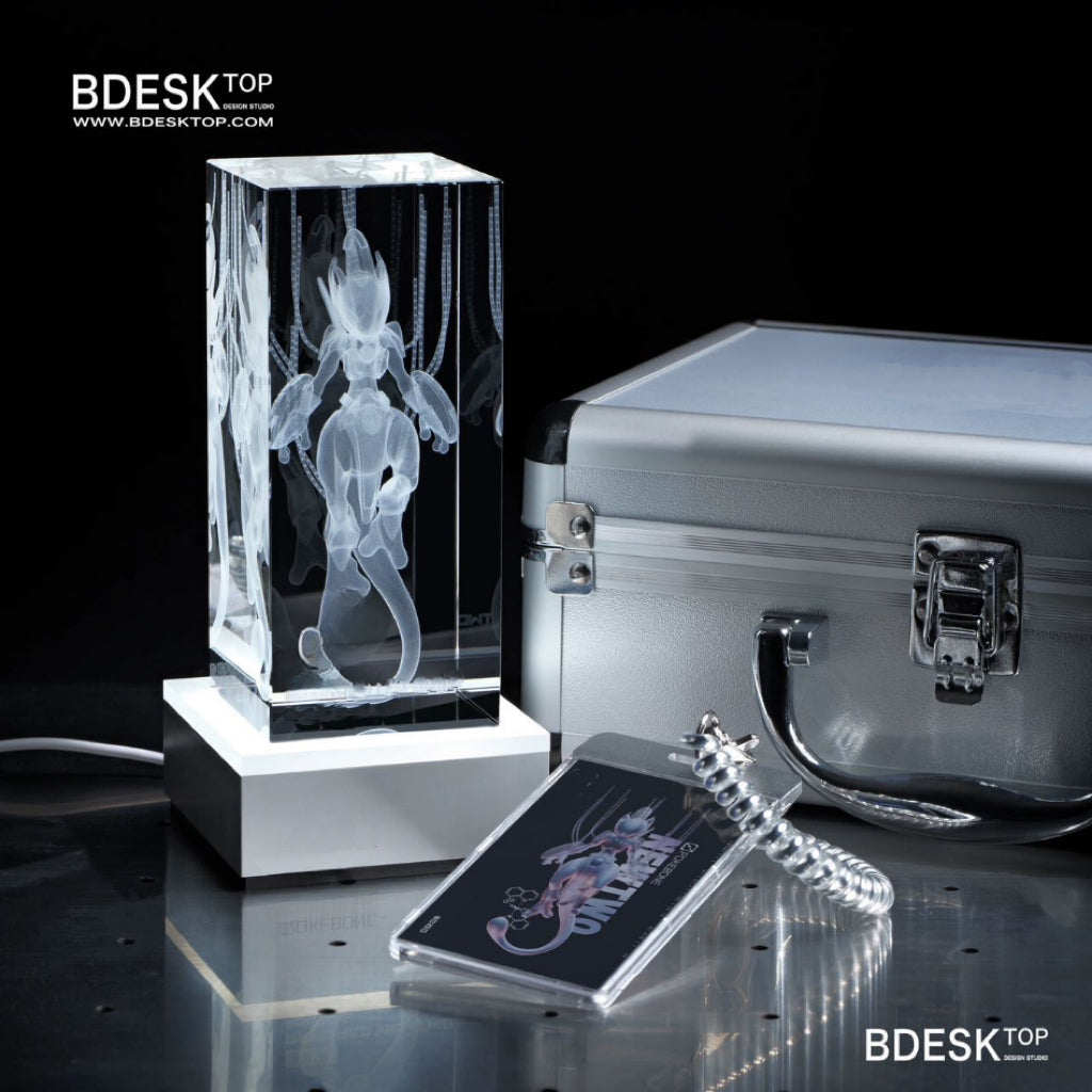 Bdesktop Crystal Skeleton Lamp with Metal Base,Smart RGB Dimmable Gift Light