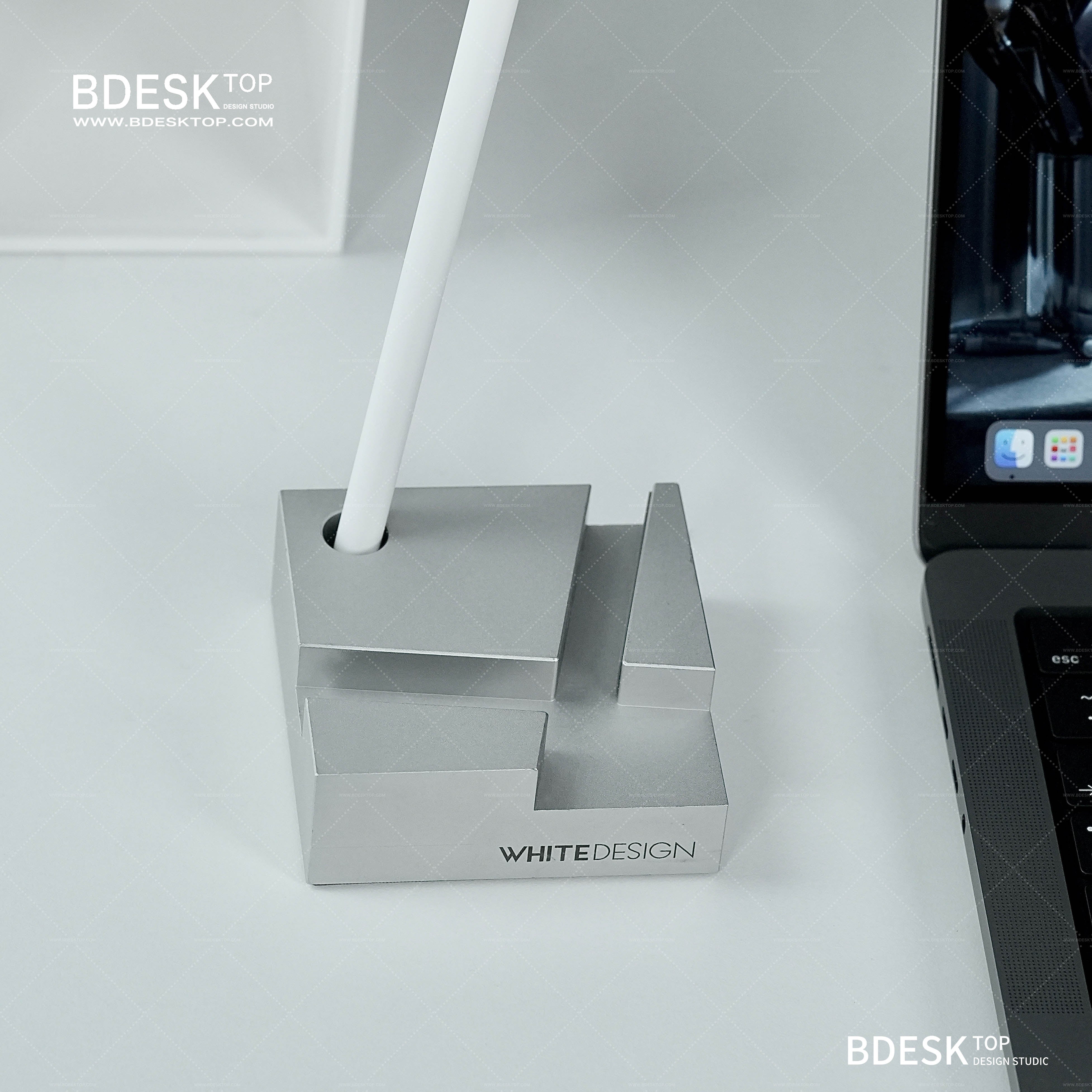 Bdesktop Aluminum Alloy Metal Series Products, Stainless Steel Cube,Business Card Storage Box, Mobile Phone Holder