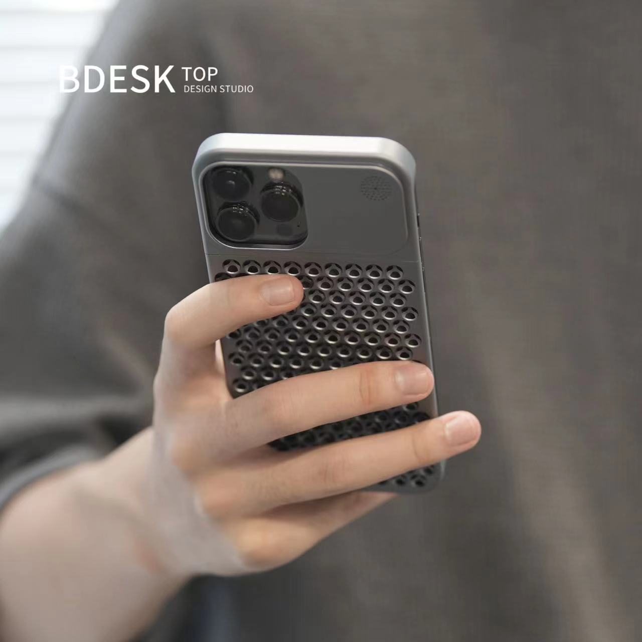 Bdesktop Aromatherapy Phone Case For iphone,Aluminum Alloy Anti-fall Heat Dissipation Bezel Slim Phone Case