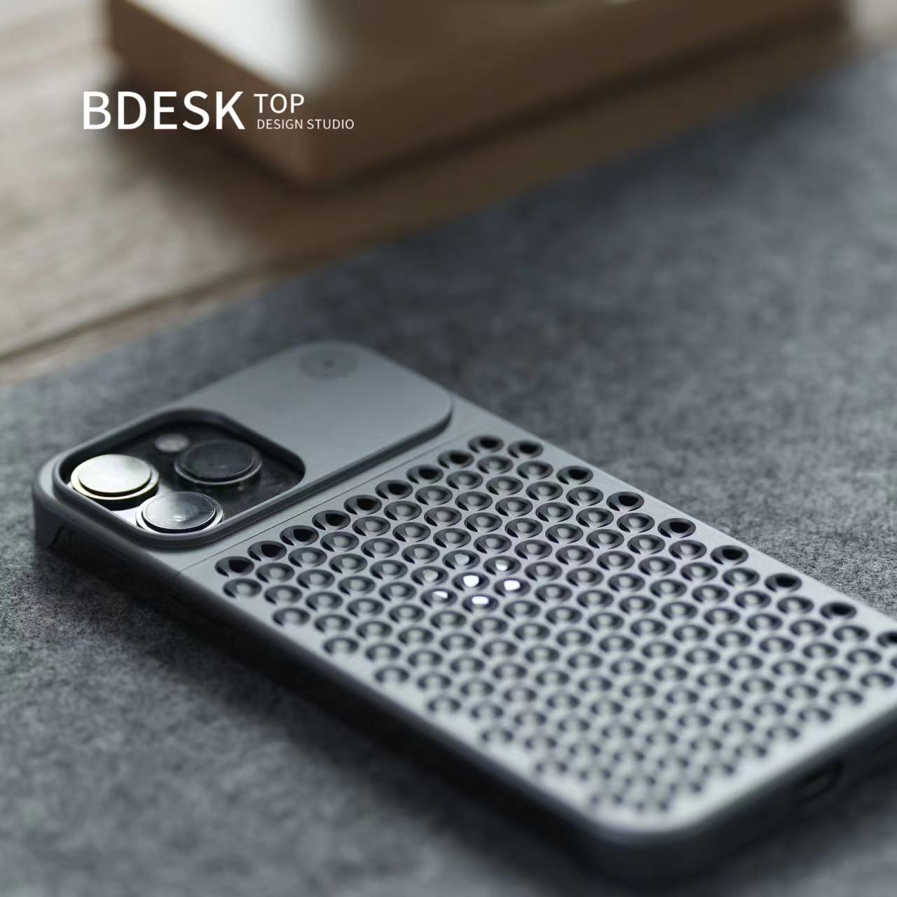 Bdesktop Aromatherapy Phone Case For iphone,Aluminum Alloy Anti-fall Heat Dissipation Bezel Slim Phone Case