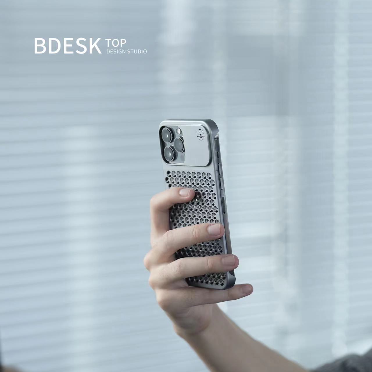 Bdesktop Aromatherapy Phone Case For iphone,Aluminum Alloy Anti-fall Heat Dissipation Bezel Slim Phone Case