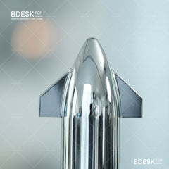 Bdesktop 304 Stainless Steel Starship Collectible Craft,Modern Creative Home Decor Piece Highly Collectible