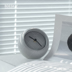 Bdesktop Minimalist Concrete Desk Clock – Creative Silent Timepiece for Home Decor and Storage