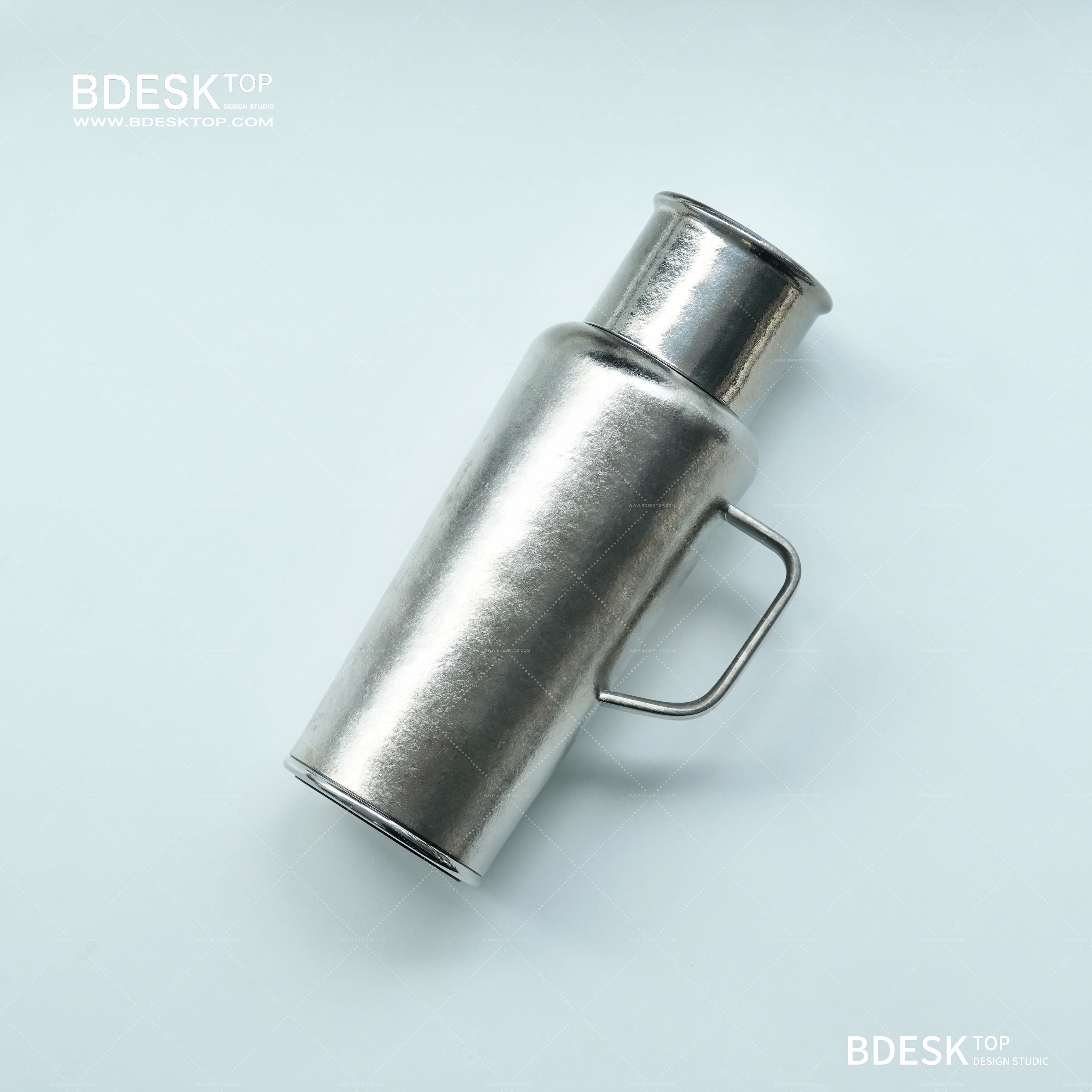 Bdesktop Titanium Vacuum Flask with Shoulder Strap, Large Capacity Tea Stew Pot, Tea-water Separation Vacuum Thermos