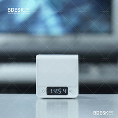 Bdesktop Cube Lamp USB Charging Clock Night Light Bedroom Bedside Lamp