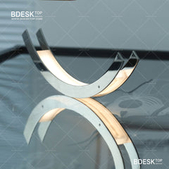 Bdesktop Minimalist Metal Crescent Lamp, Home Ambiance Desktop Decorative Light