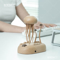 Bdesktop Creative Wooden Mechanical Jellyfish Desk Ornament Handmade Craft Creative Gift