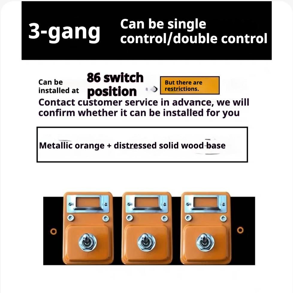 Bdesktop Retro Metal Wall Switch – Industrial Vintage Design with Label Tag