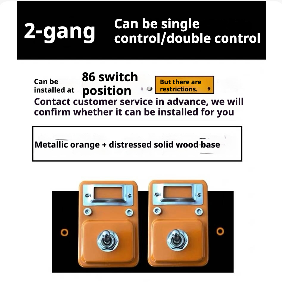 Bdesktop Retro Metal Wall Switch – Industrial Vintage Design with Label Tag