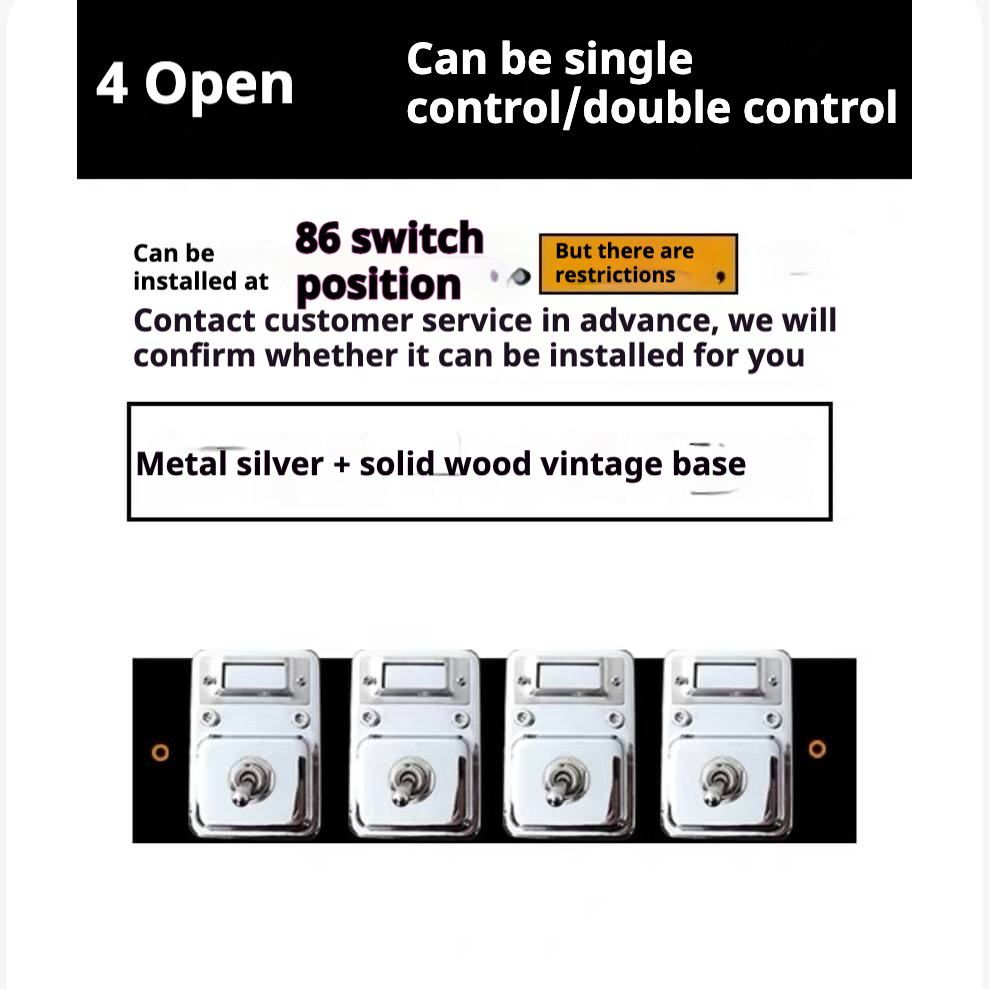 Bdesktop Retro Metal Wall Switch – Industrial Vintage Design with Label Tag
